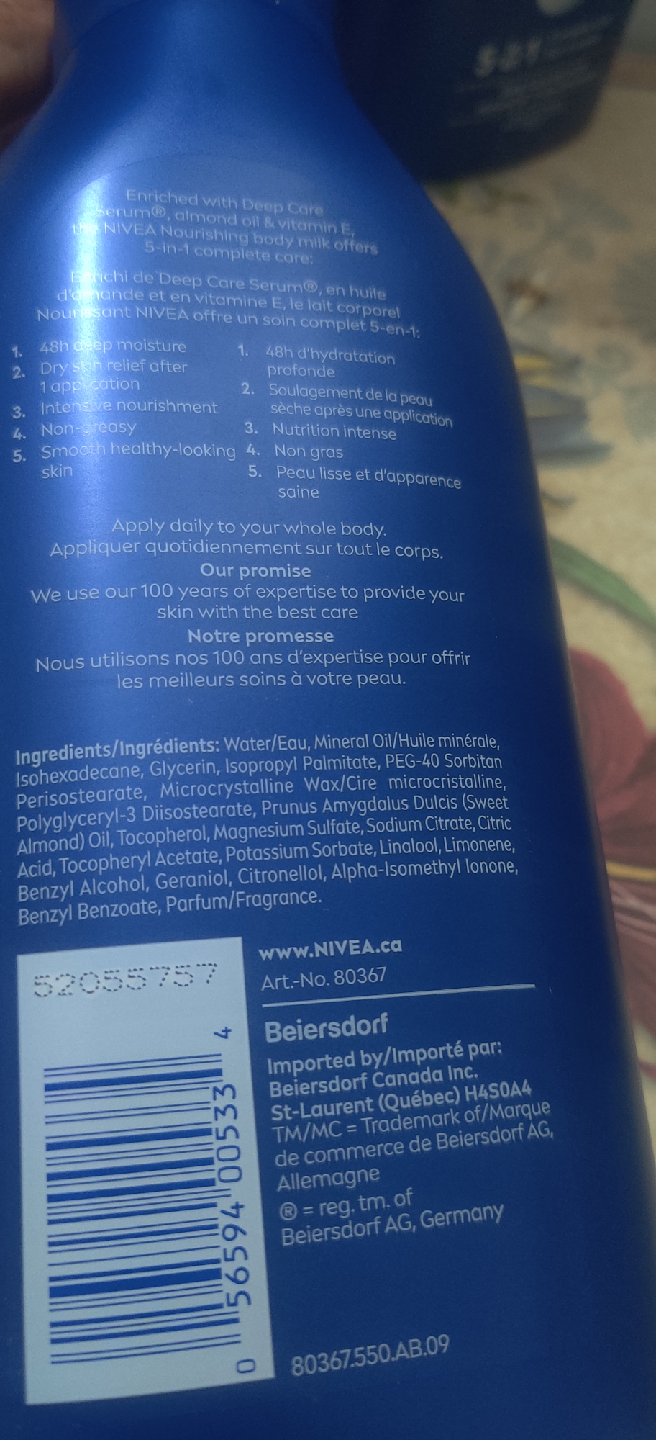 Nivea Nourishing Body Milk 625ml x3 - photo 5