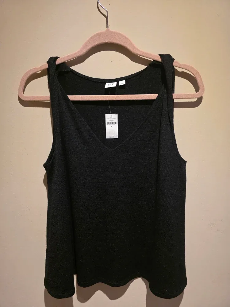 GAP Black Tank Top - Size M thumbnail
