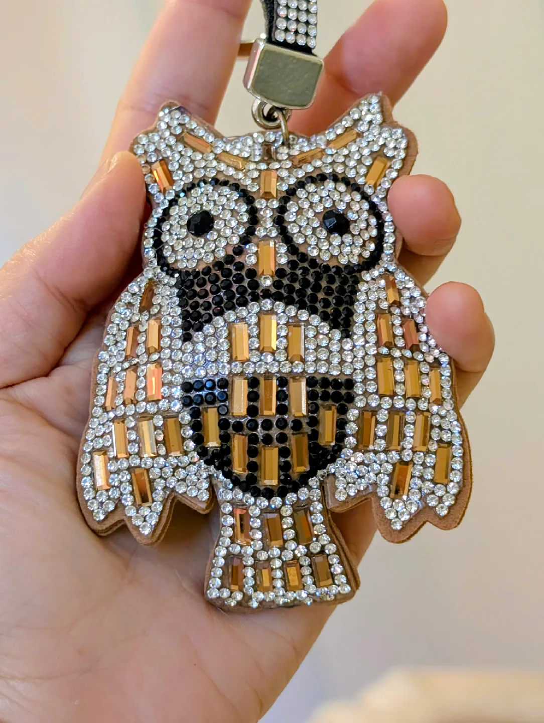 Owl Rhinestone Keychain image indicator(2)