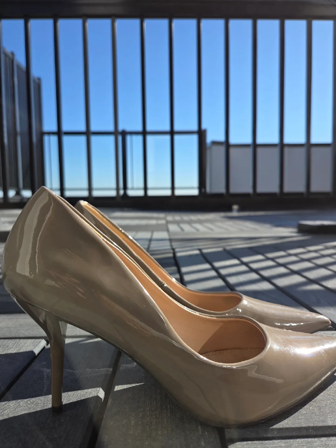 Celeste Beige Patent Leather Heels - Size 39 image indicator(4)