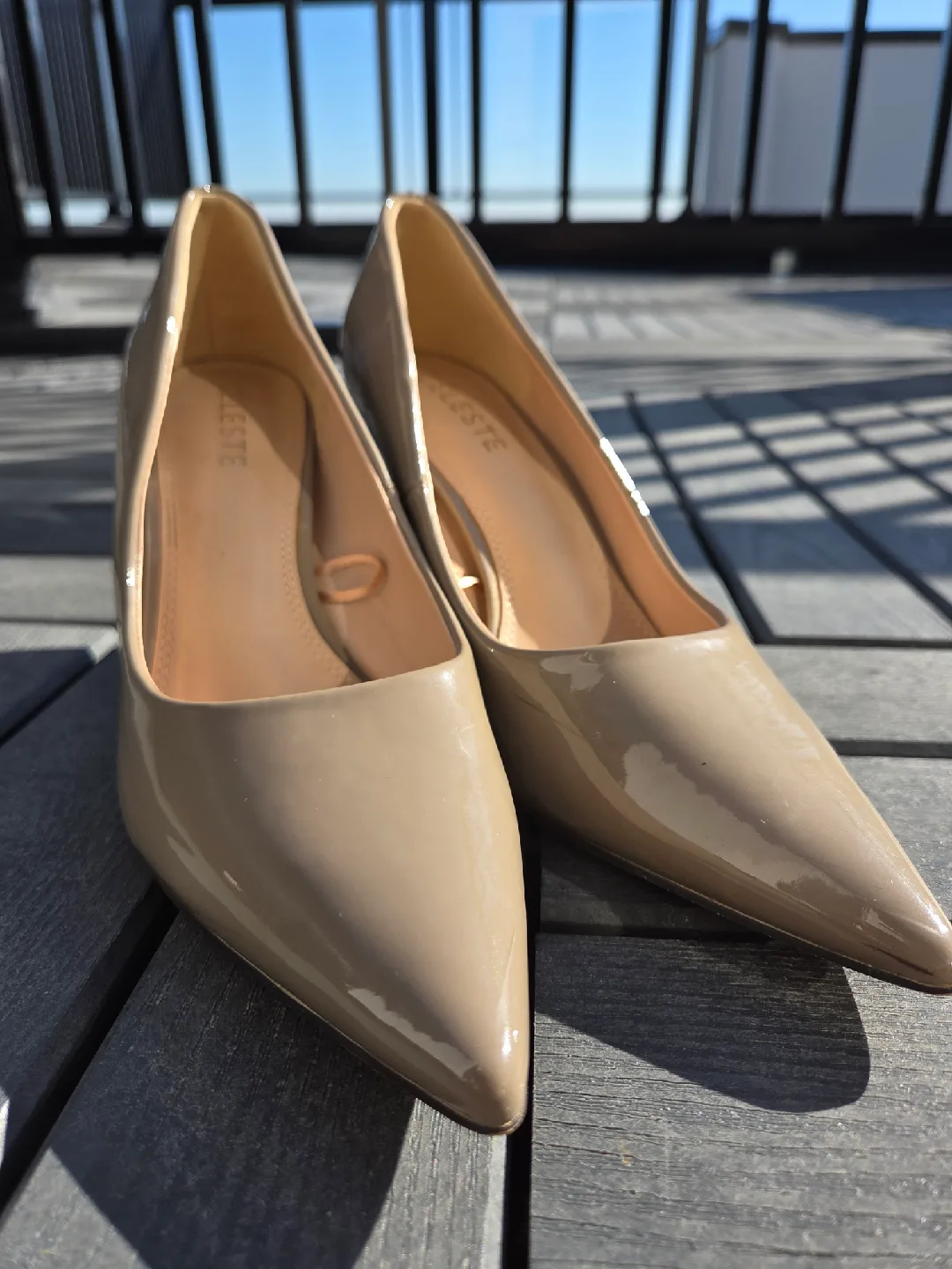 Celeste Beige Patent Leather Heels - Size 39 image indicator(5)