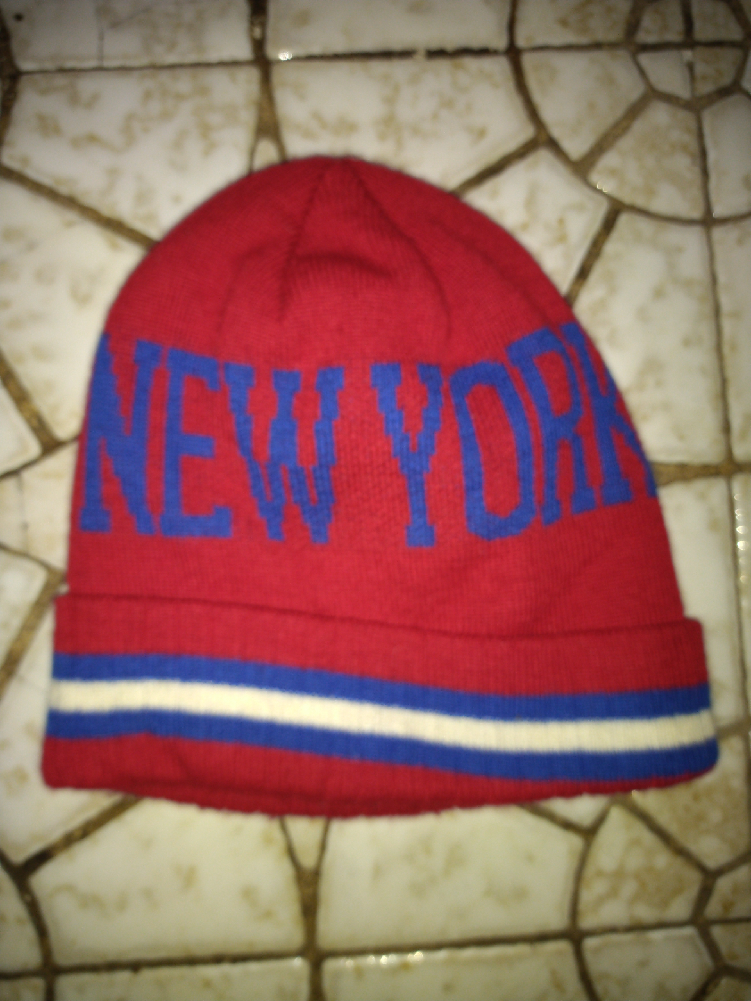 Red New York Beanie