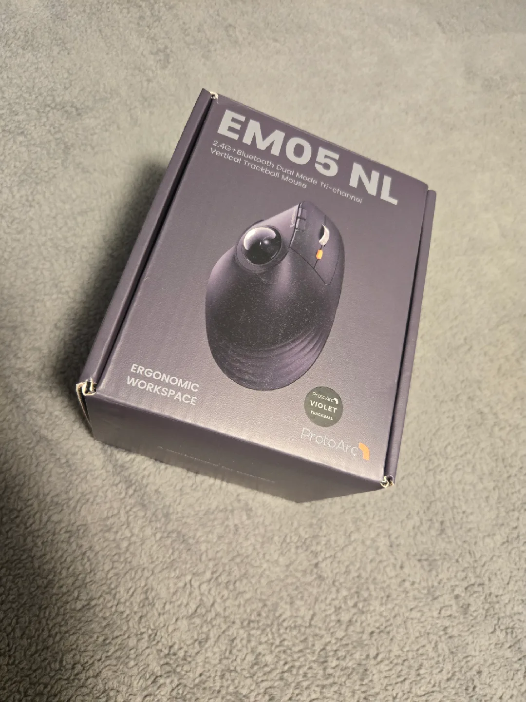 ProtoArc EM05 NL Violet Trackball Mouse - New