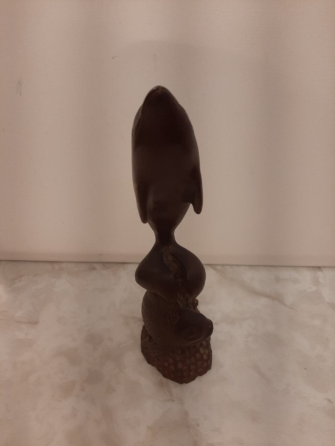 Wooden Dolphin and Gold Fish Figurine. - photo 3