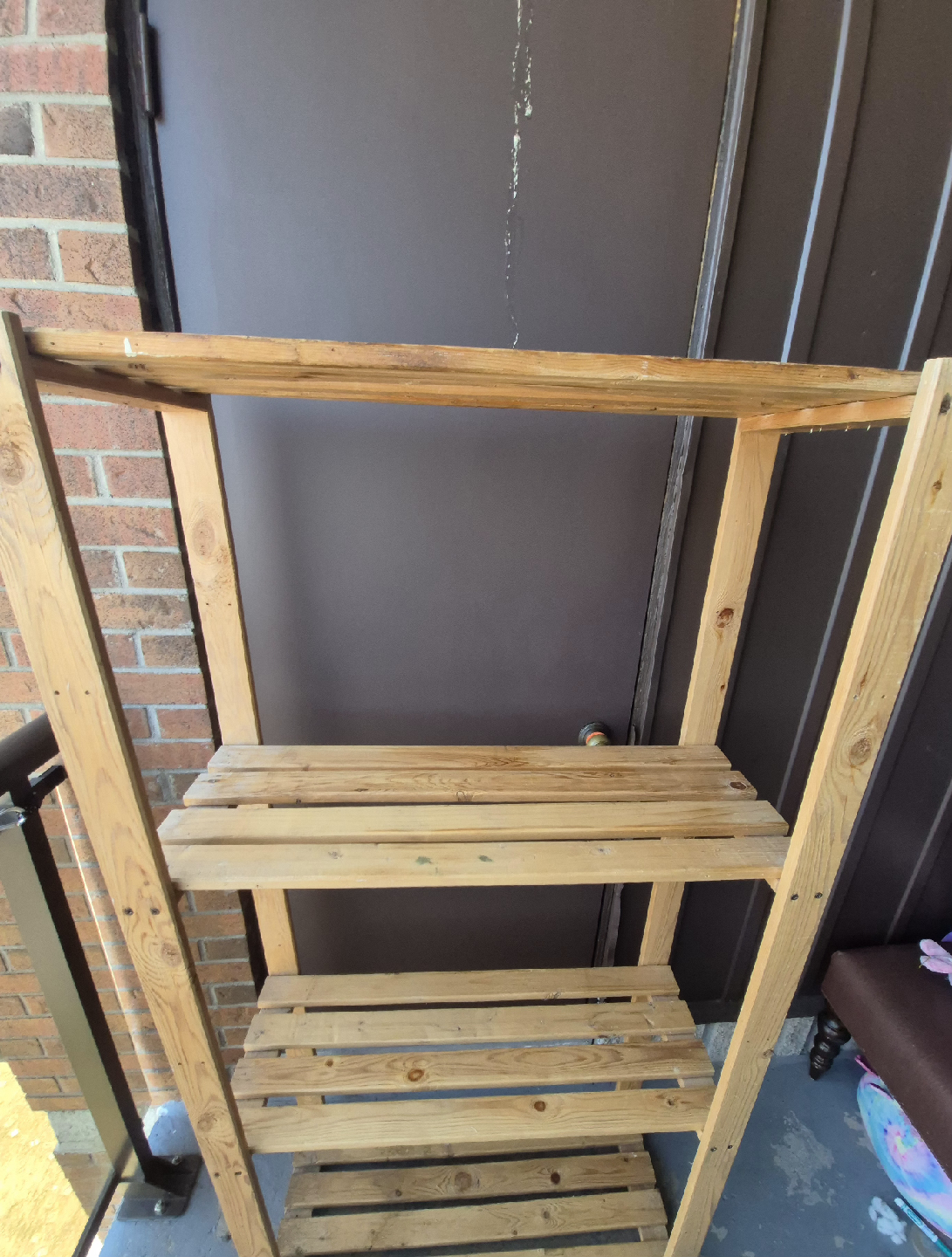 Open wooden shelf unit - photo 2