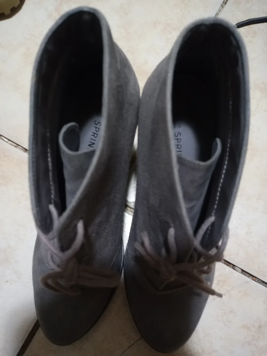 Ladies Grey Ankle Boots size 8.5