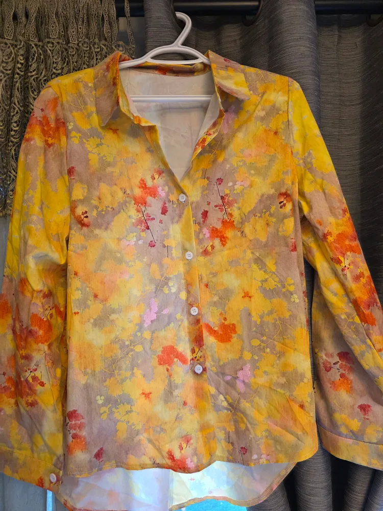 Floral Button-Up Long Sleeve Shirt image indicator(4)
