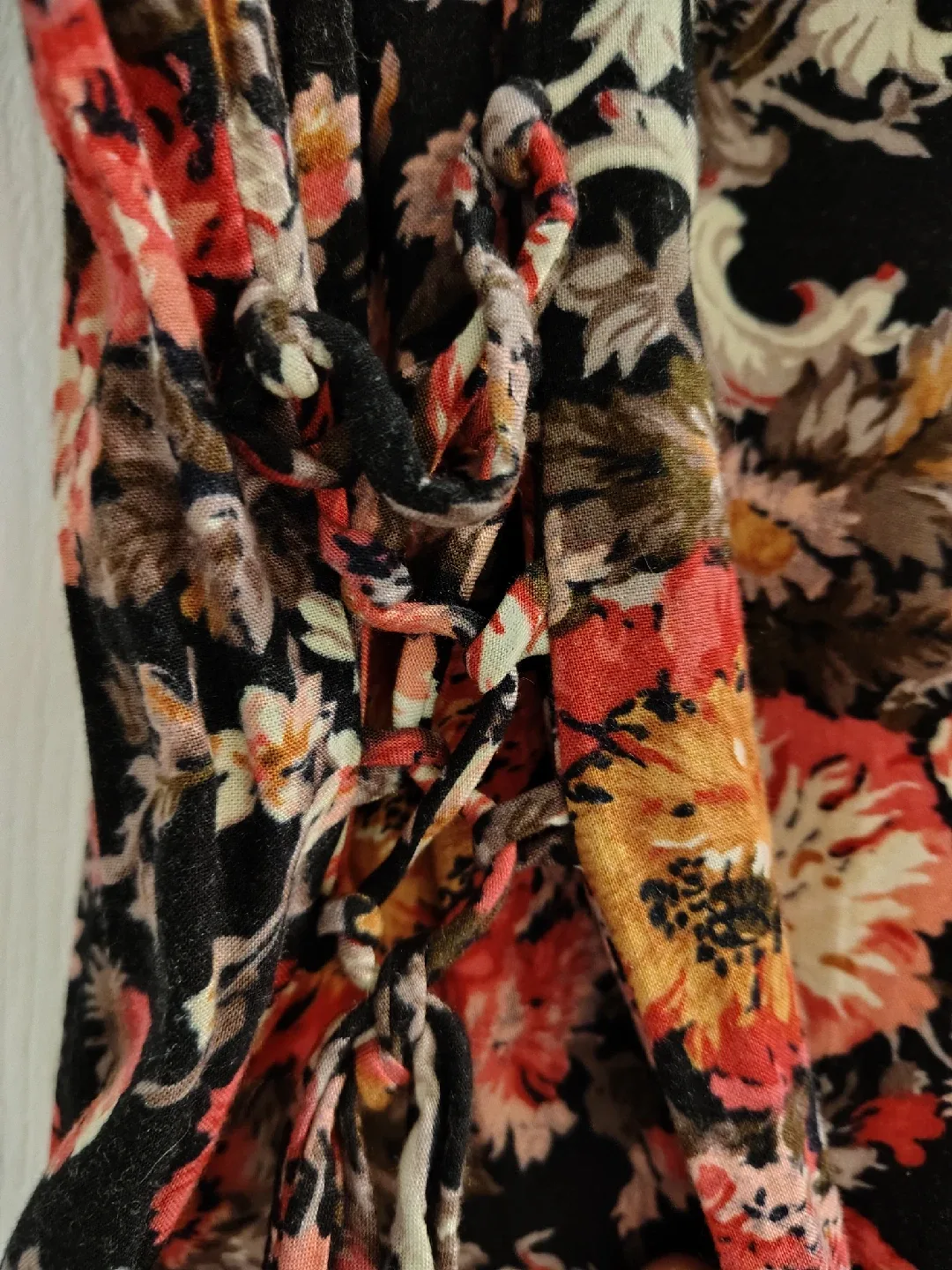 vintage Floral Print Dress with corset ties image indicator(2)