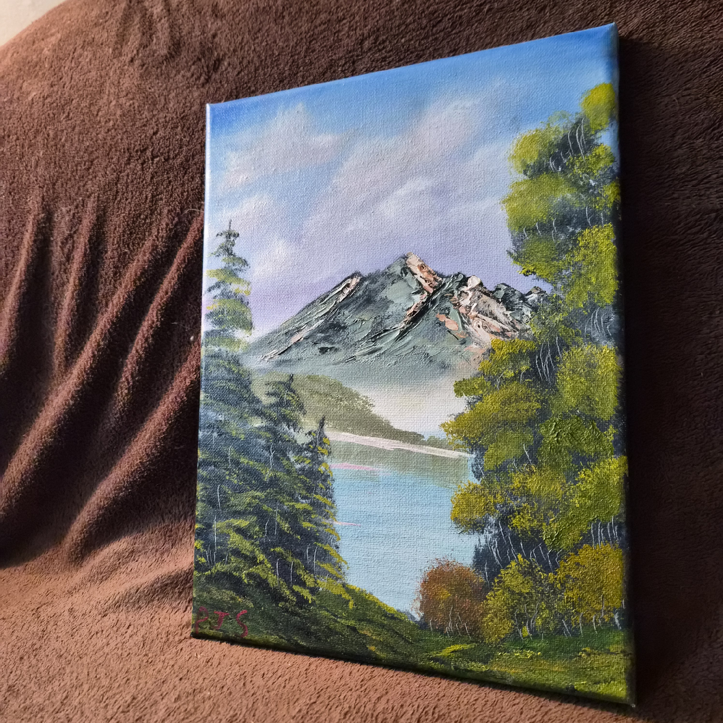 Hand Painted Canvas Oil Paint Bob Ross Inspired. - photo 4