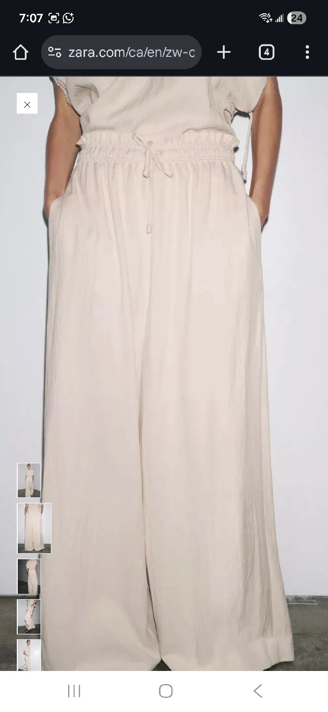 Zara Linen Blend Top & Pants Set - image indicator(5)