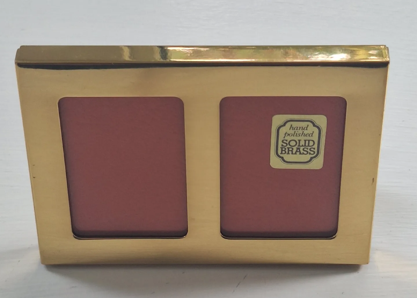 Hand Polished Solid Brass Double Picture Frame image indicator(2)