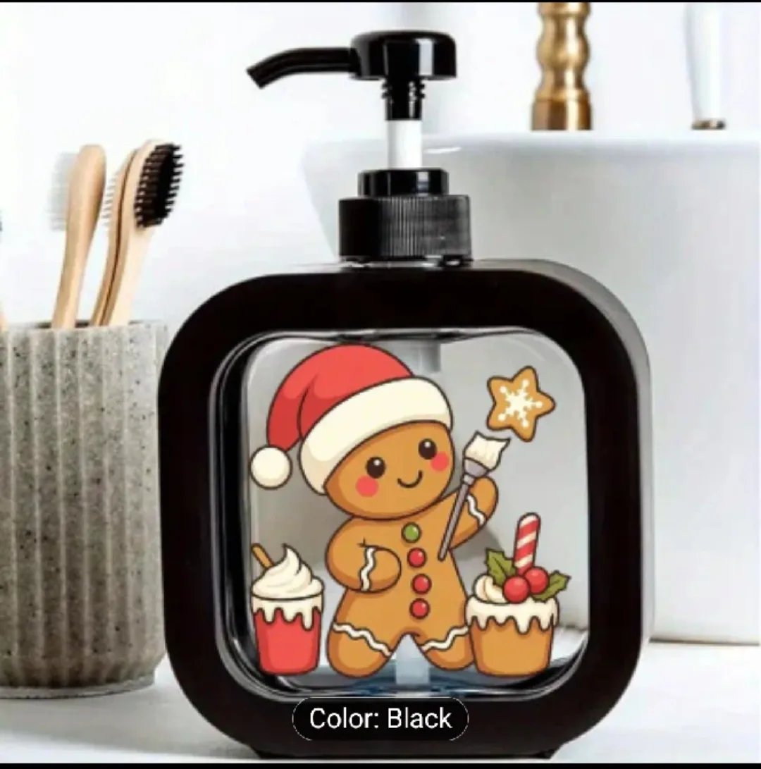 Cute Gingerbread Soap Dispenser - White image indicator(2)