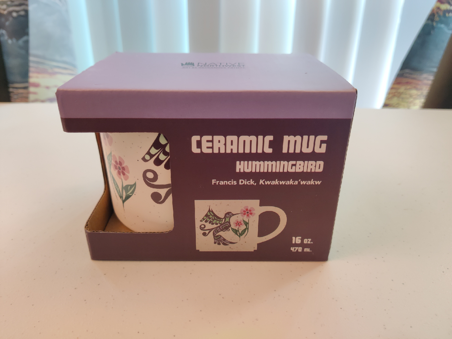 Native Northwest Hummingbird Ceramic Mug - New!