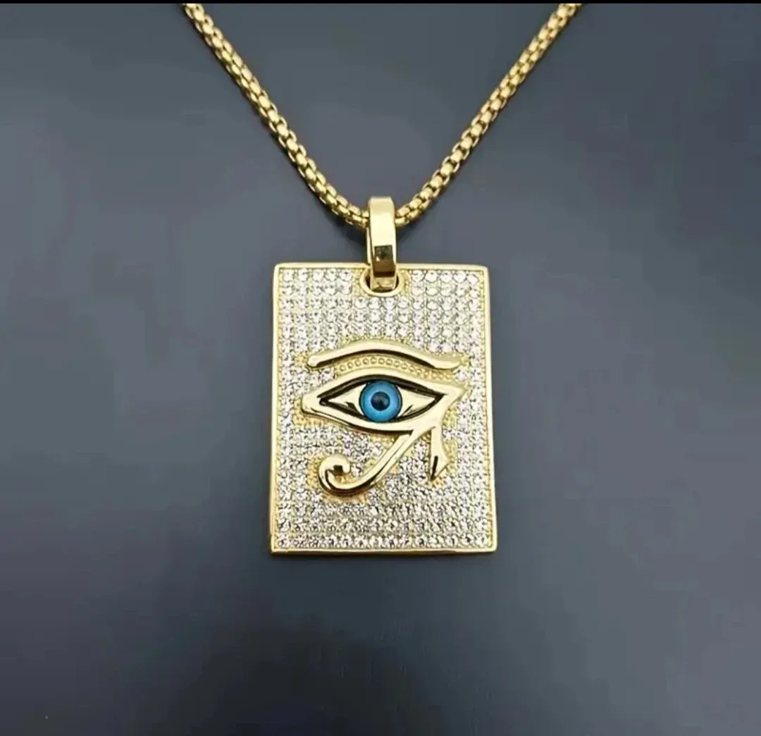 Gold Eye of Horus Pendant Necklace image indicator(4)