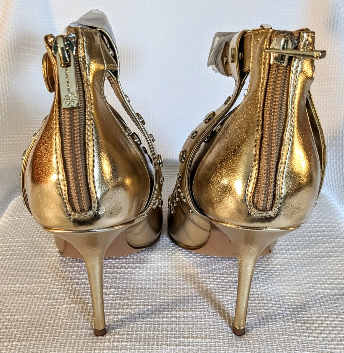 Jessica Simpson Ankle Strap Studded Stilettos image indicator(2)