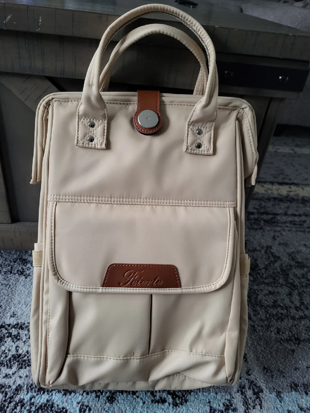 Fierte Diaper Backpack - Beige thumbnail