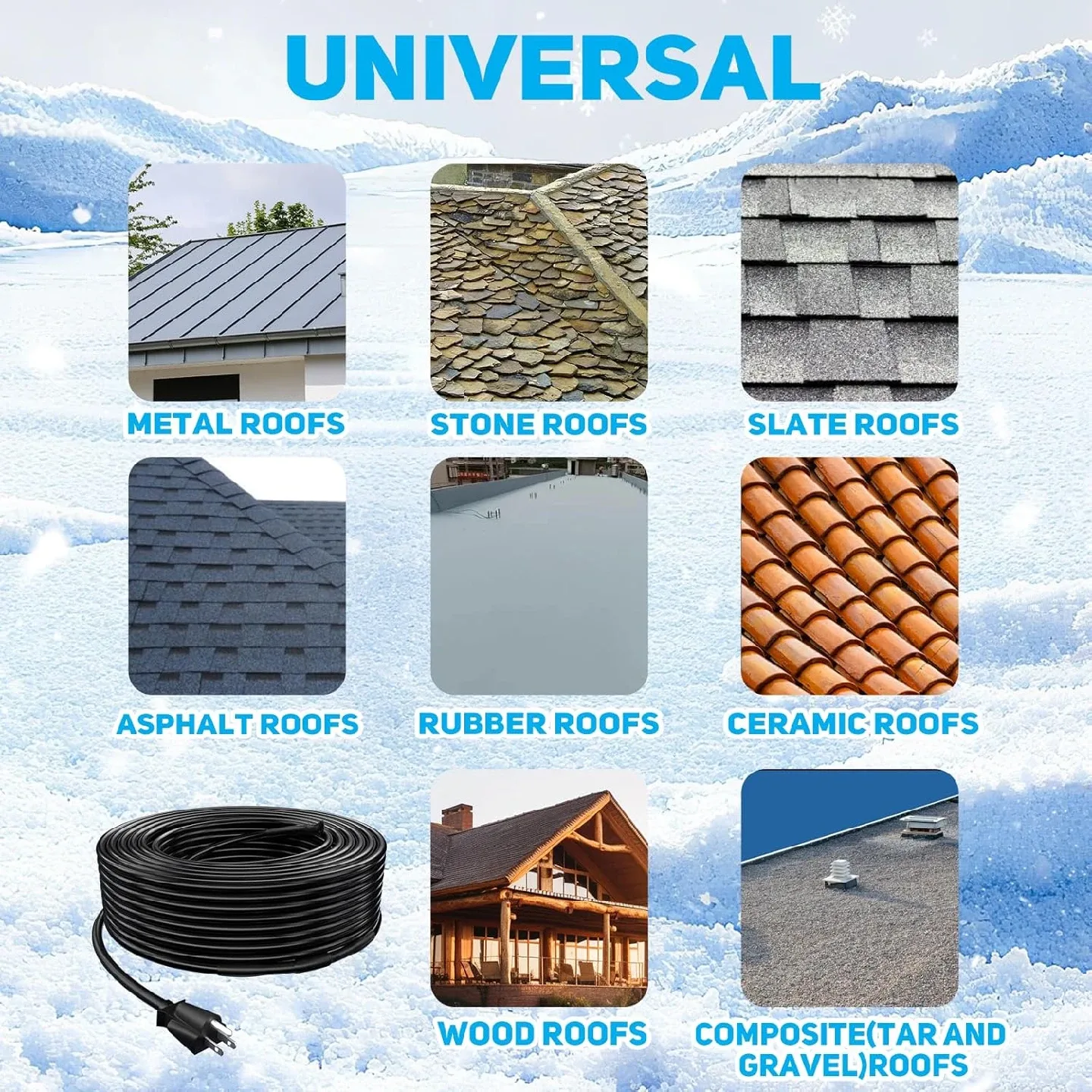 Roof and Gutter Snow De-Icing Kit BNIB image indicator(6)