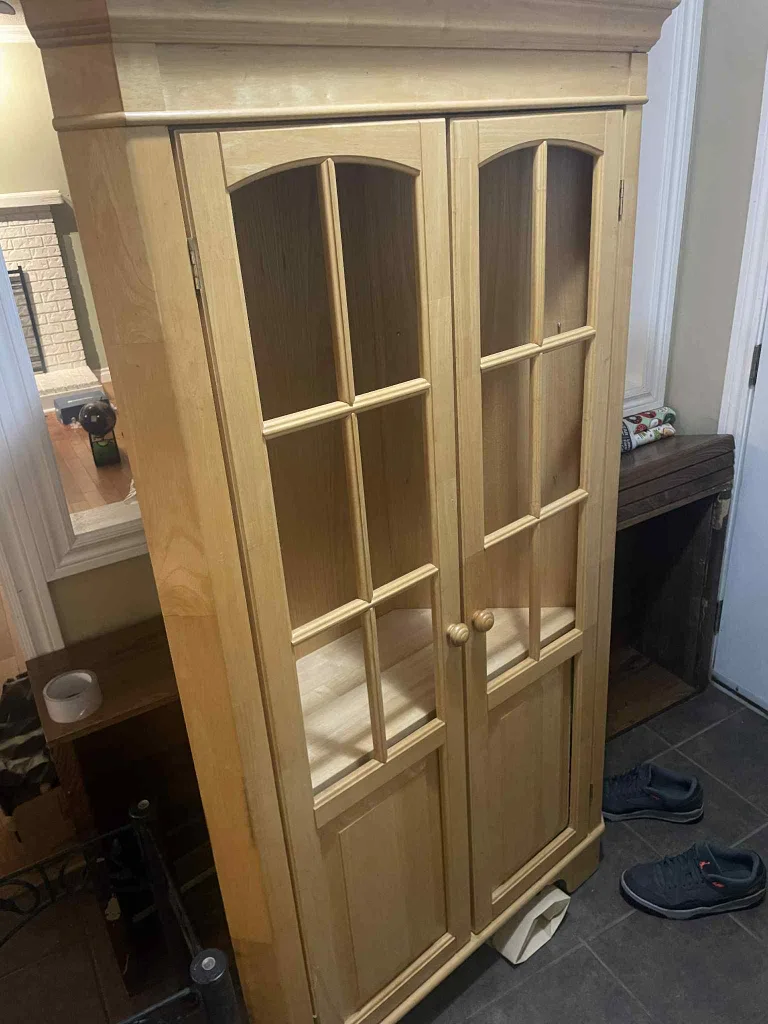 Wooden Display Corner Cabinet