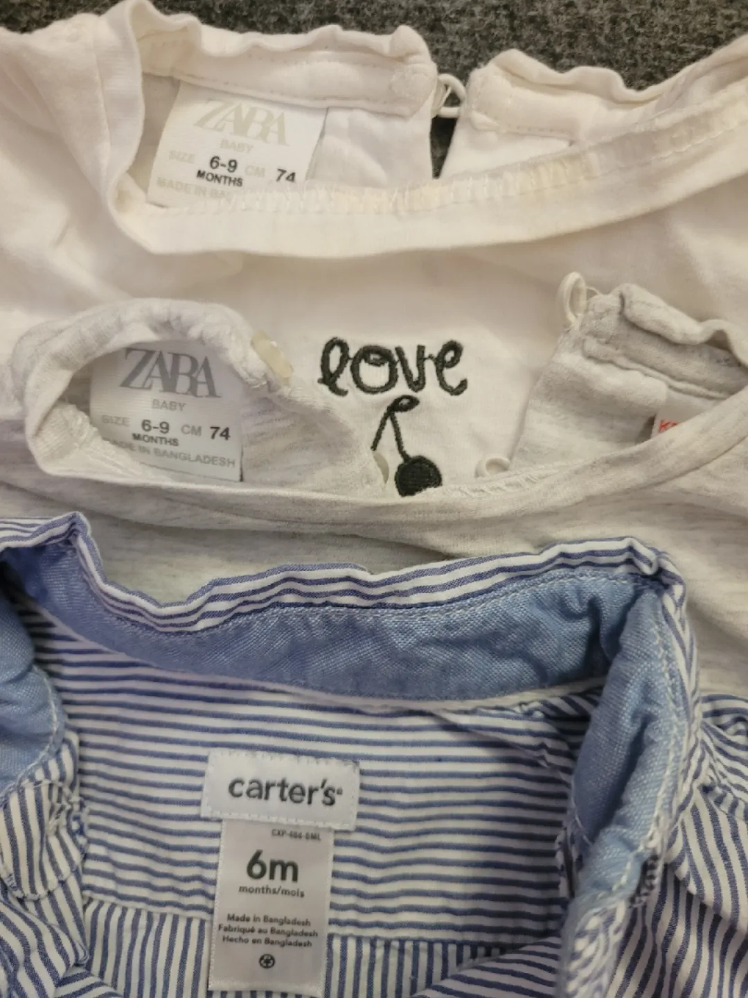 Baby Clothes Bundle: Carter's, Zara, 3-12 Months image indicator(2)