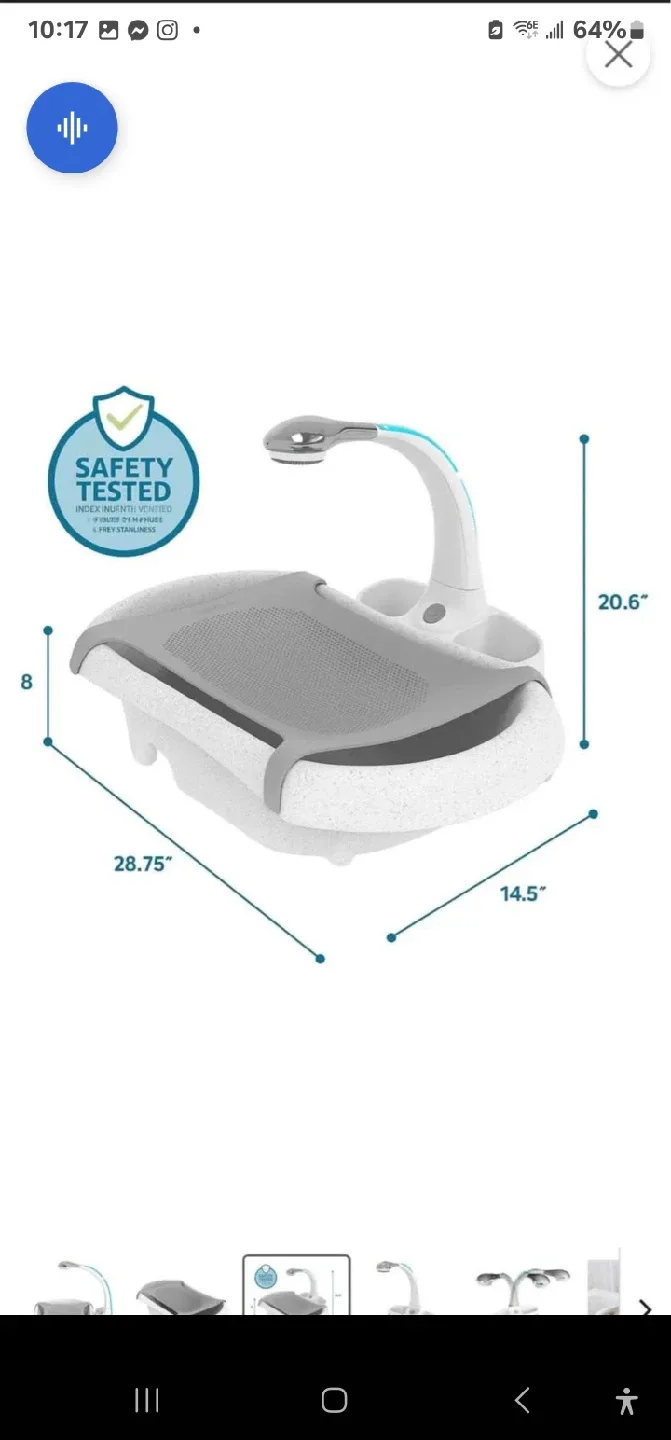 First Years Newborn to Toddler Tub with Soothing Waterfall image indicator(4)