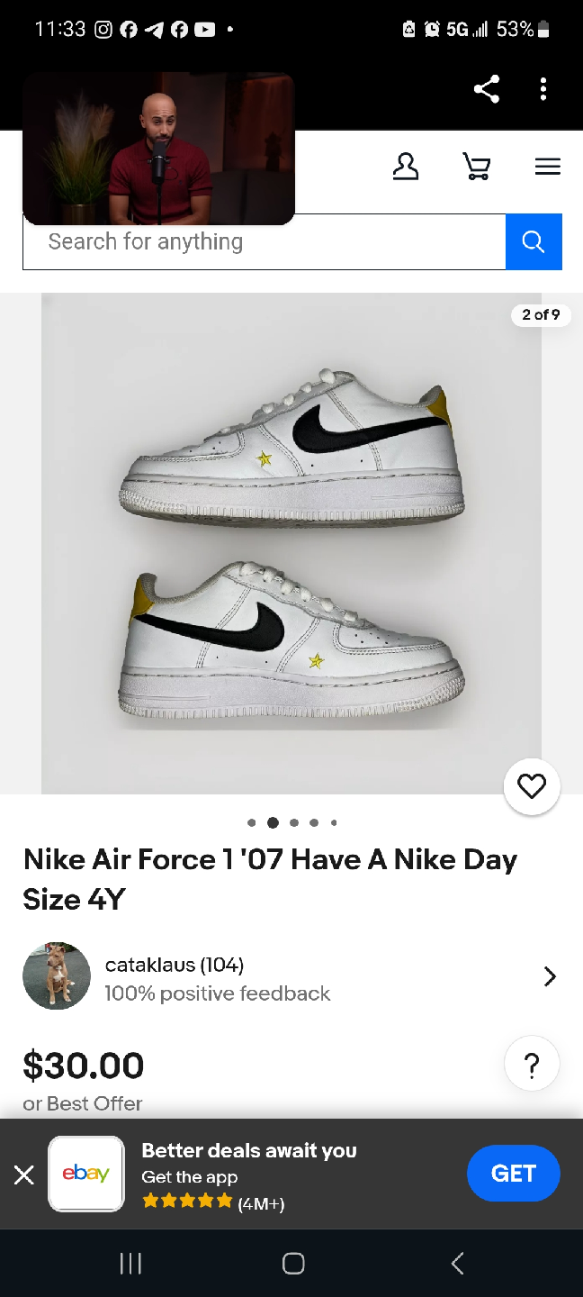 Nike Air Force 1 '07 Have A Nike Day Size 4Y - photo 5
