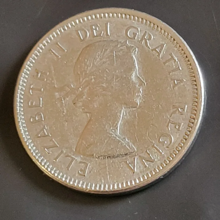 1964 Canadian 5 Cent Coin thumbnail
