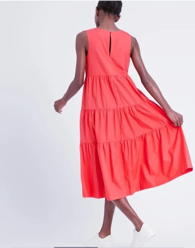 NWT Banana Republic Organic Cotton Tiered Midi Dress image indicator(2)