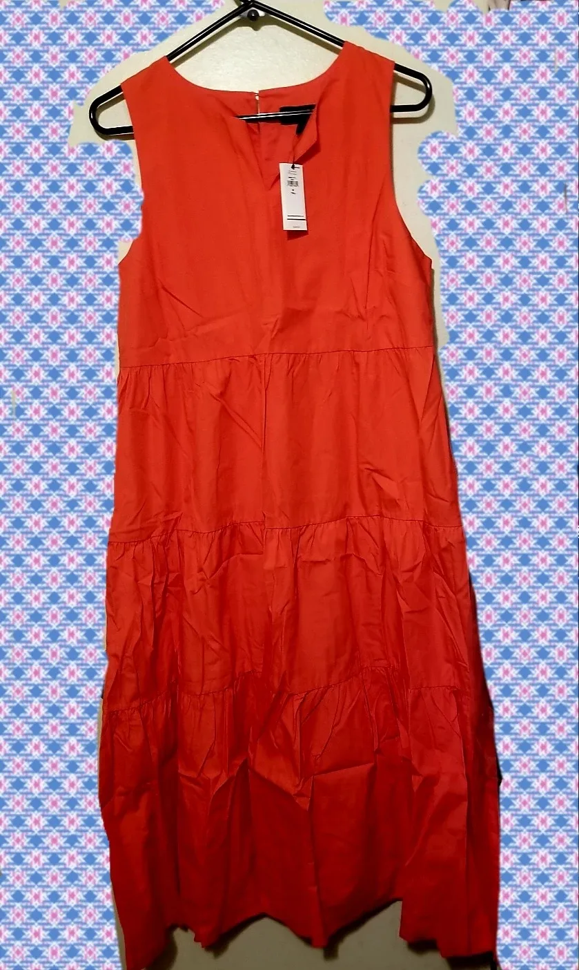 NWT Banana Republic Organic Cotton Tiered Midi Dress image indicator(6)