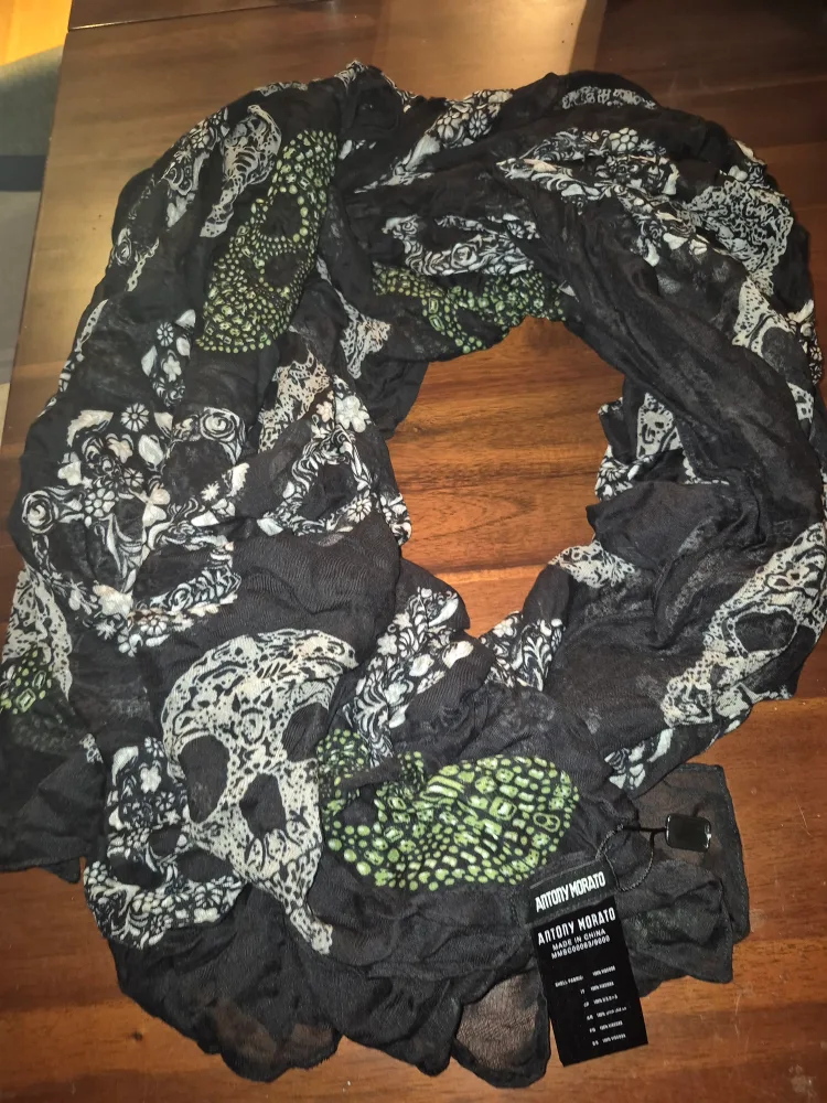 Antony Morato Skull Print Scarf thumbnail
