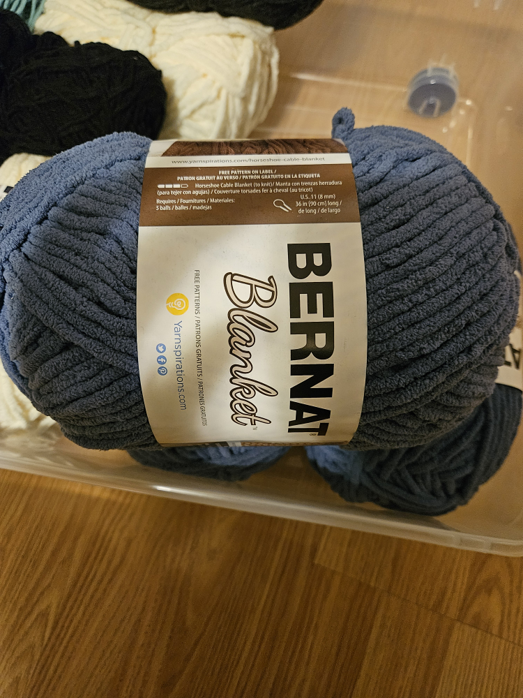 Bernat Blanket Yarn - Country Blue
