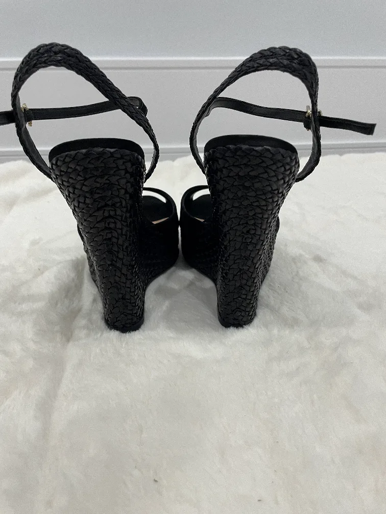 Aldo Black Wedge Sandals - Size 6.5 image indicator(2)