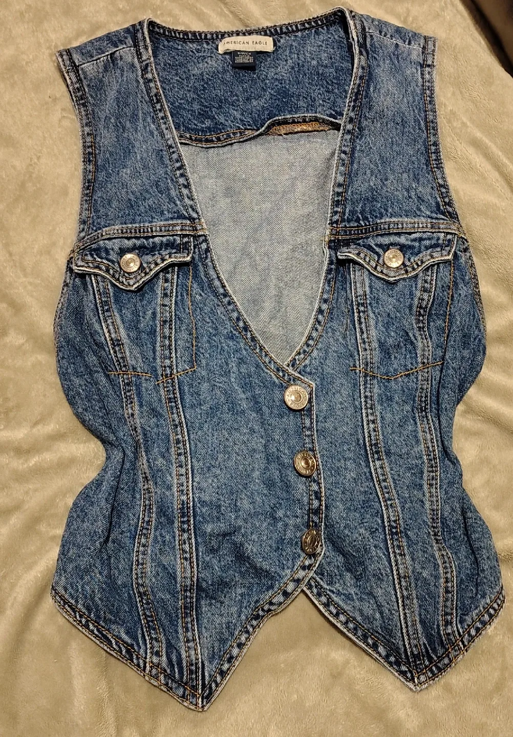 American Eagle Denim Vest/top cowgirl costume