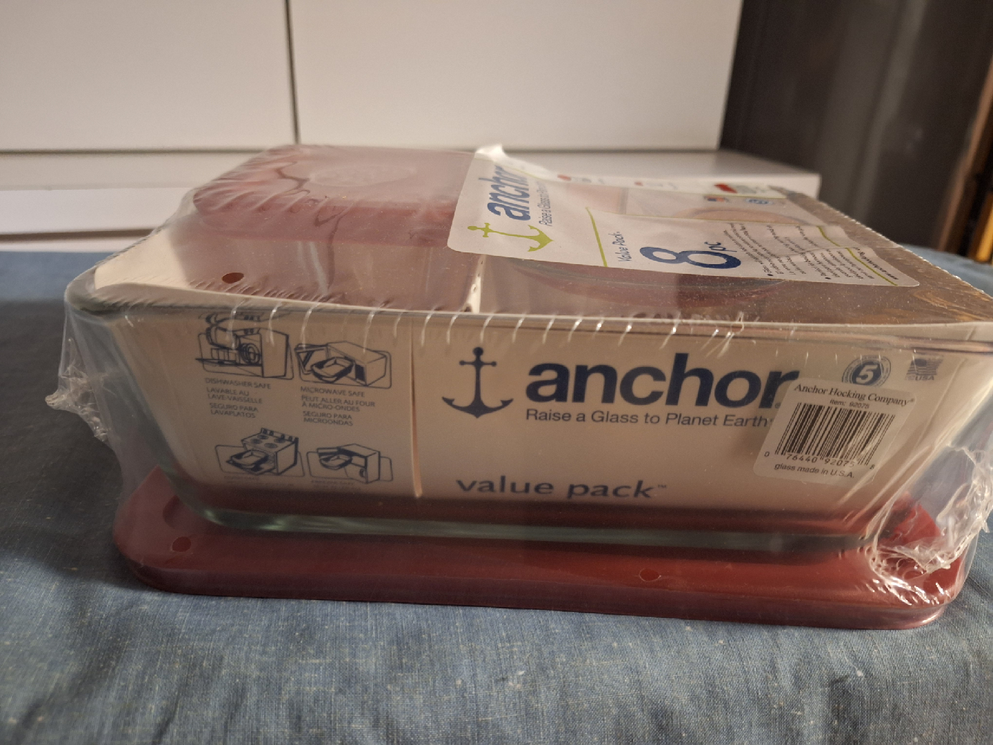 Anchor 8-Piece Glass Food Storage Set - New - photo 3