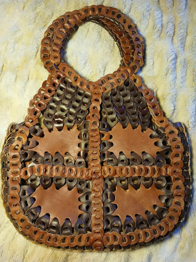 Vintage Bohemian Woven Leather Bag thumbnail