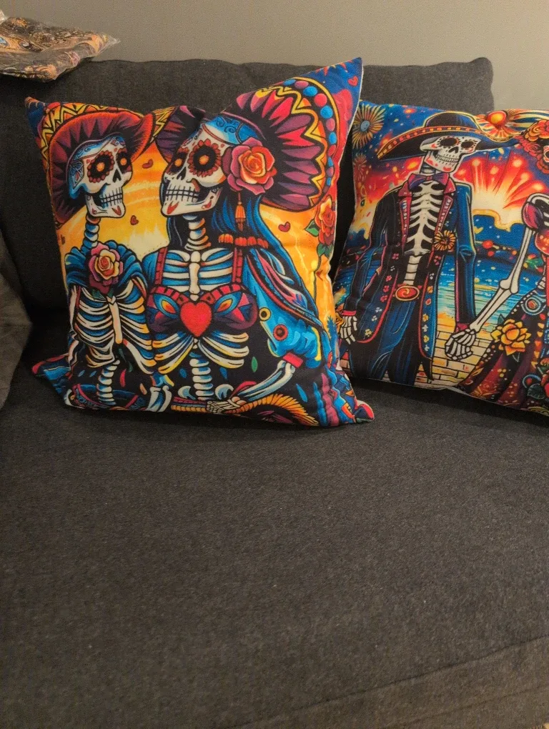 Set of Day of the Dead Decorative Throw Pillows thumbnail