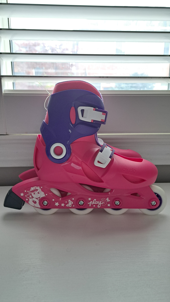 Oxelo Play 3 Girl Pink Roller Skates - US Size 1