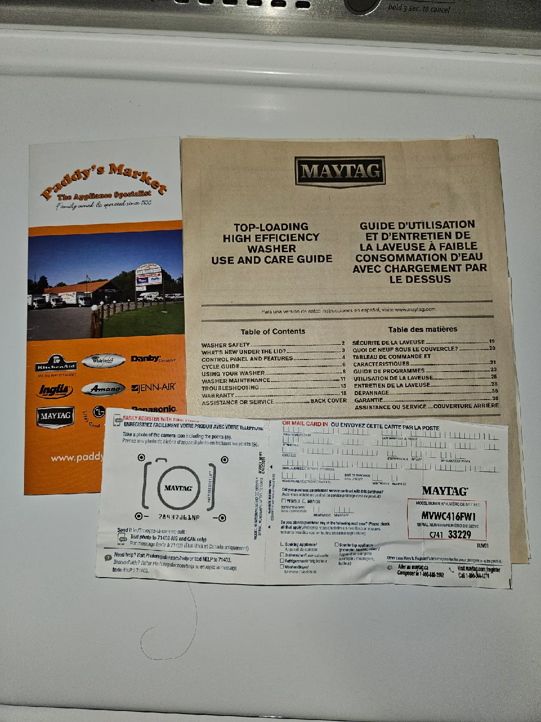 Maytag MVWC416FW1 Top-Loading Washer image indicator(4)