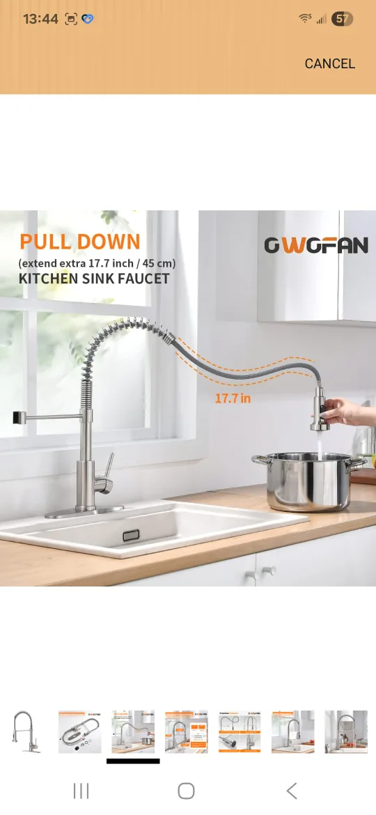 Kitchen Faucet with Pull Down Sprayer image indicator(2)