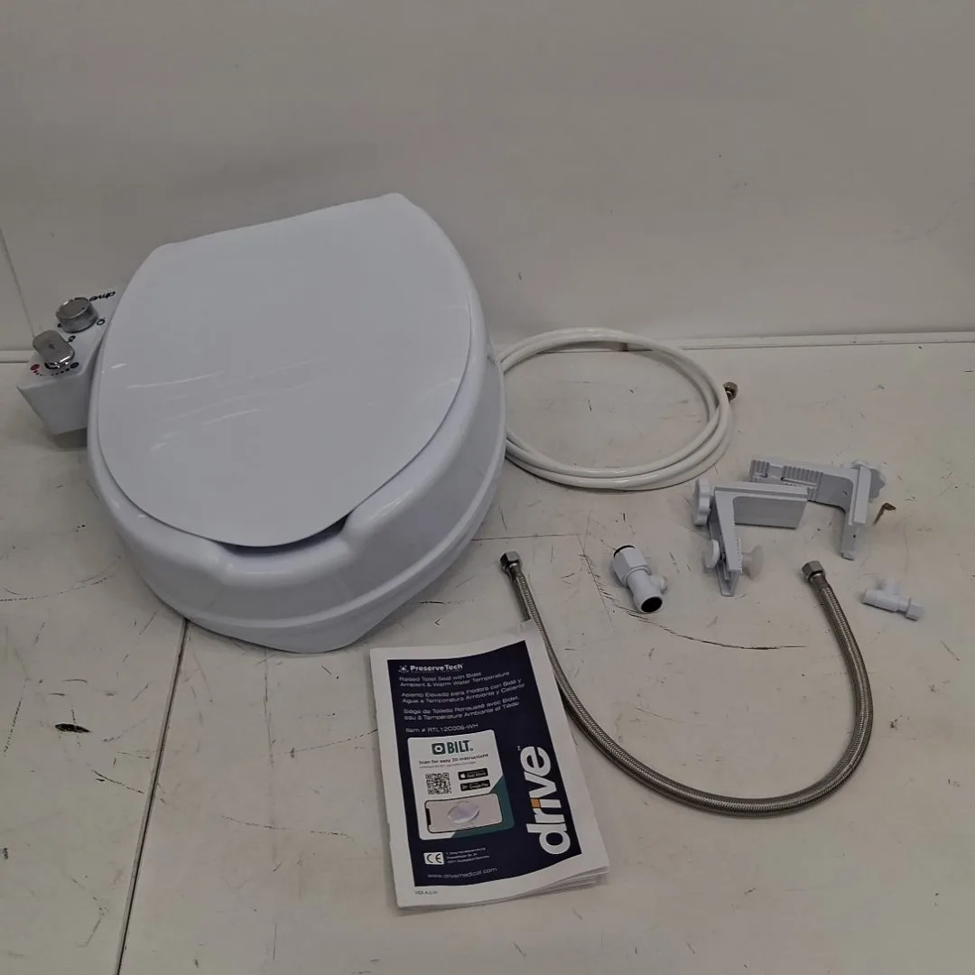 NEW- DRIVE PreserveTech Raised Toilet Seat with Bidet - 4" - image indicator(5)