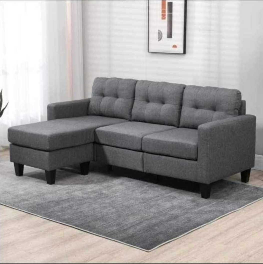 Grey Sectional Sofa with Ottoman - Like  New! - photo 2