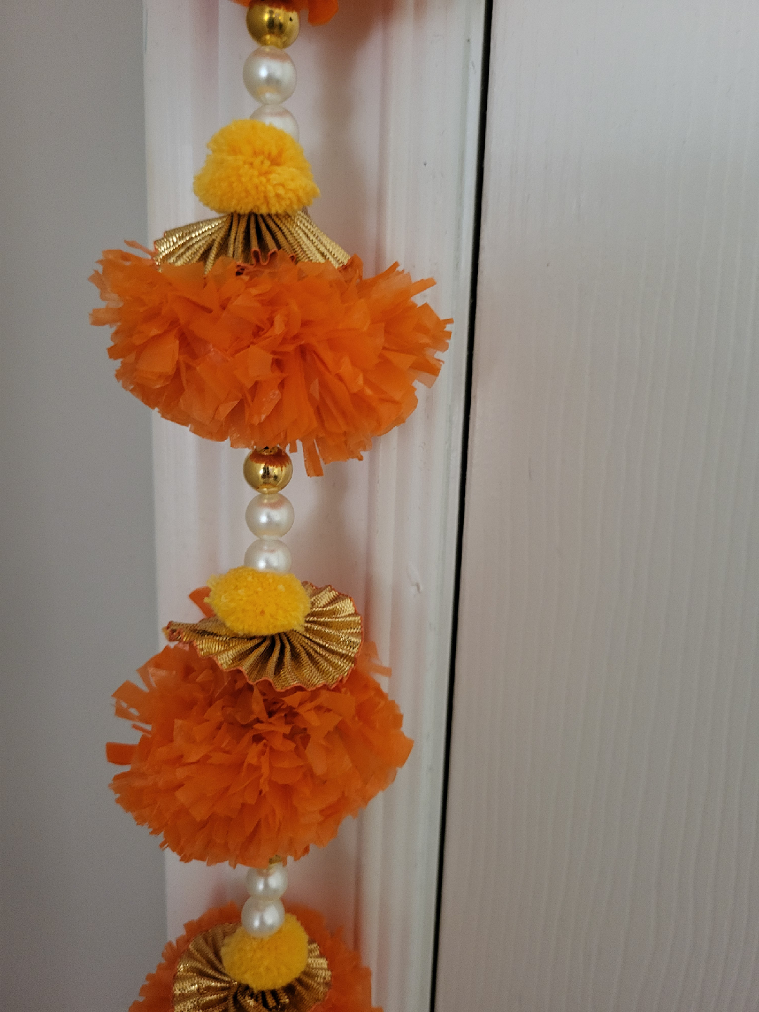 Orange Artificial Marigold Garland - photo 4