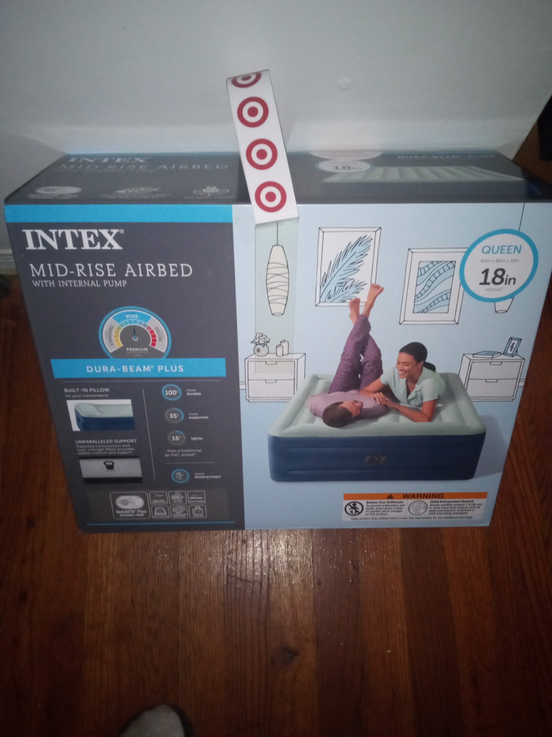 New"Intex Queen Mid-Rise Airbed - New in Box!