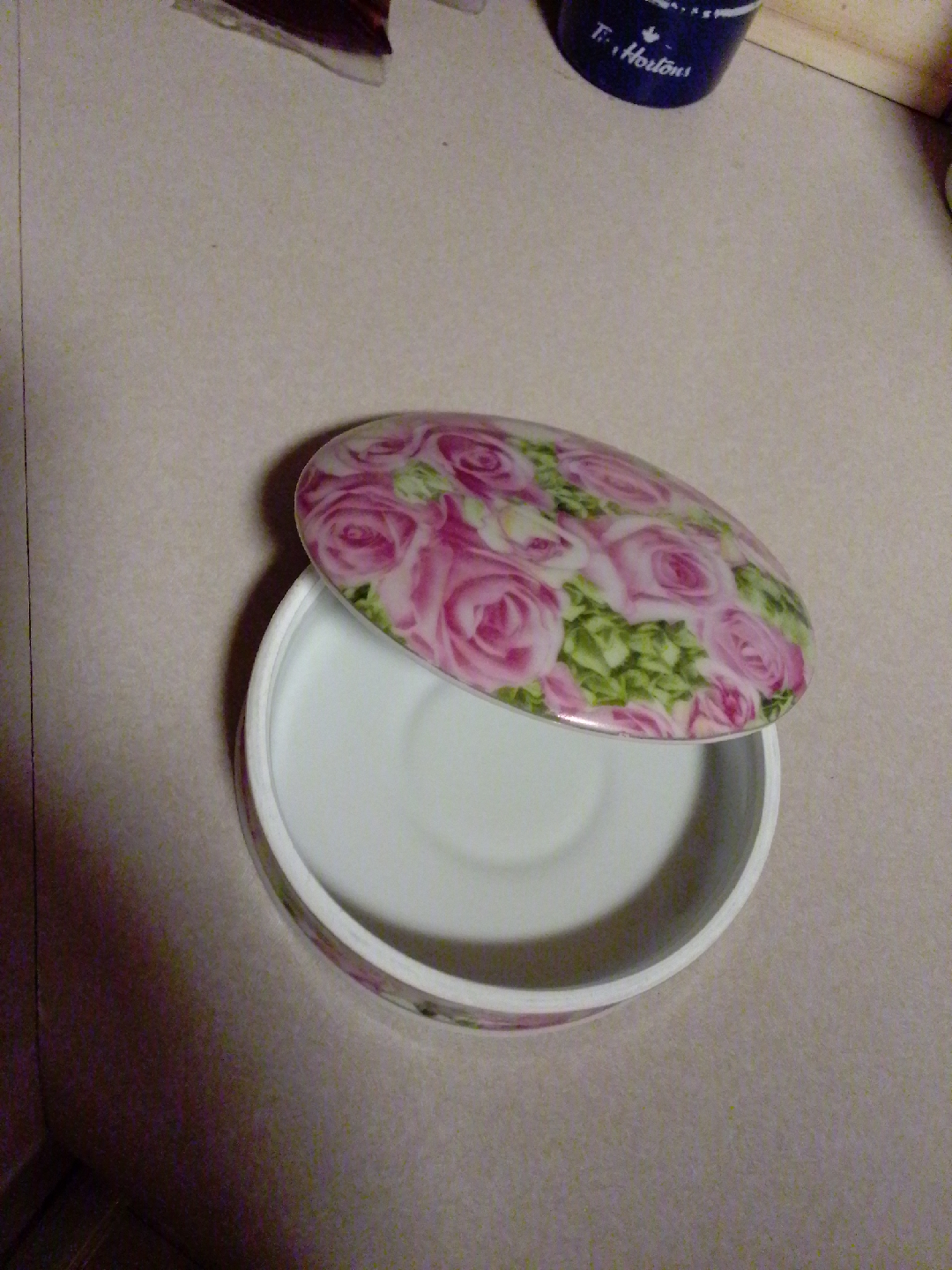 Floral Trinket Dish with Lid