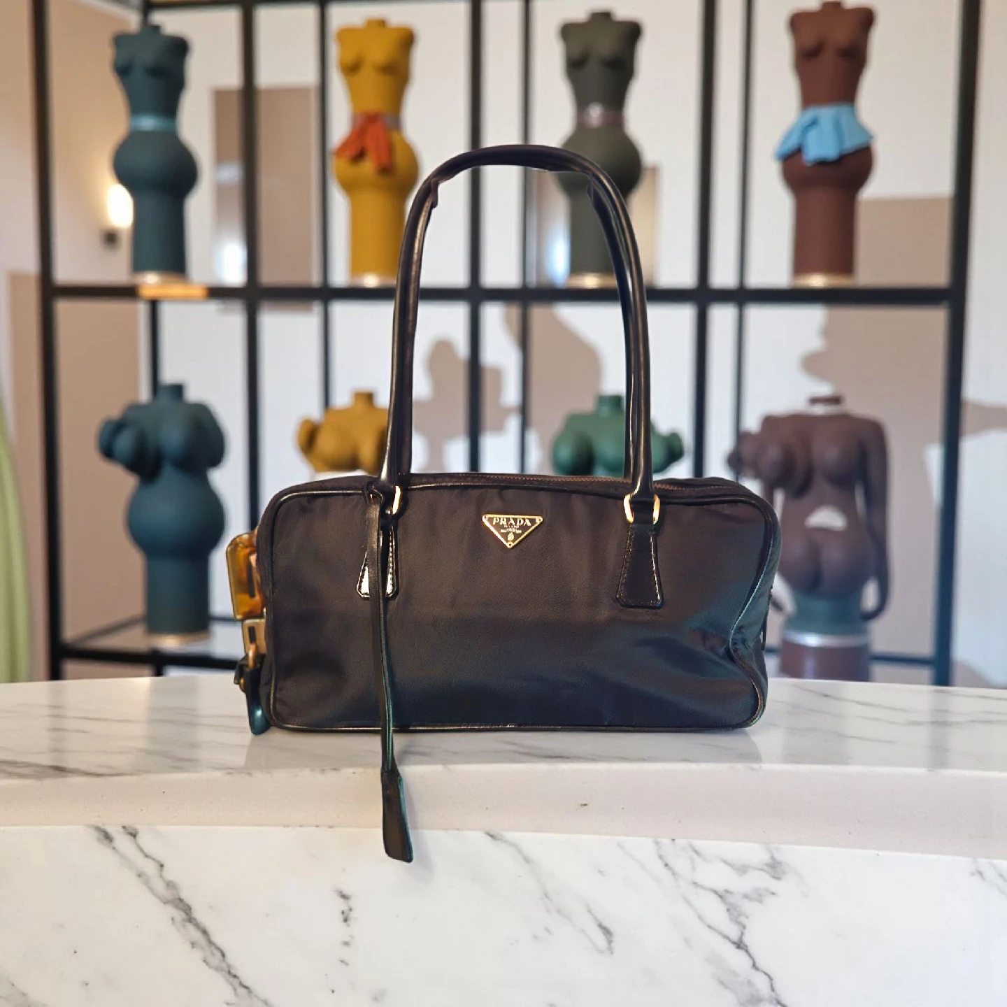 Authentic Prada Black Nylon Handbag