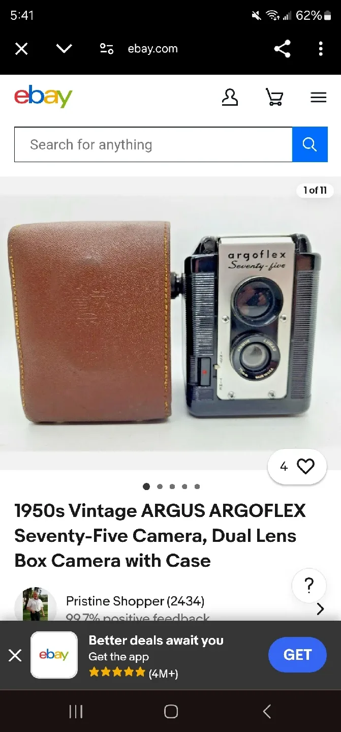 Argoflex Seventy-Five Vintage Camera with Case