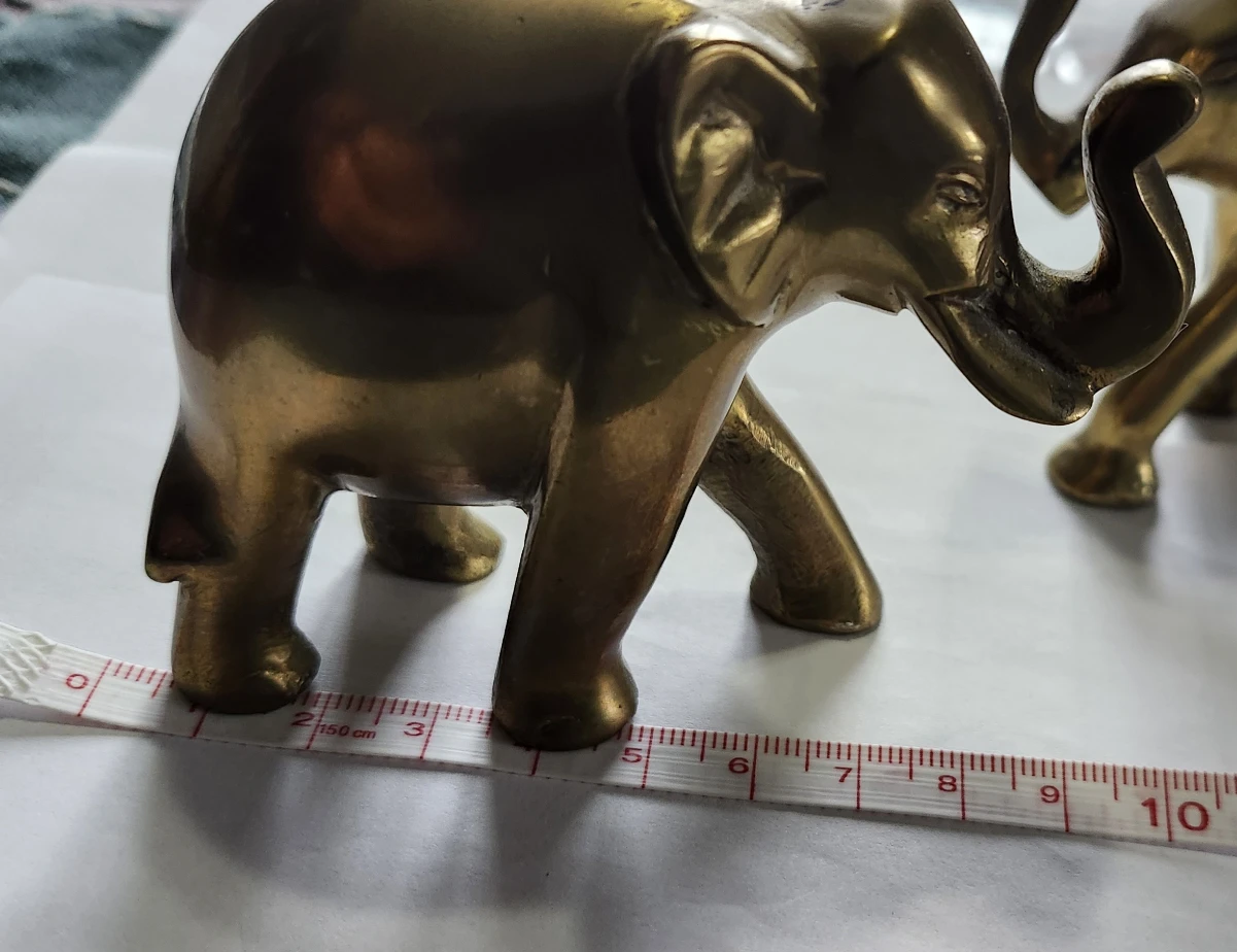 Solid Brass Elephant Figurines (Set of 3) FIRM PRICE - photo 4