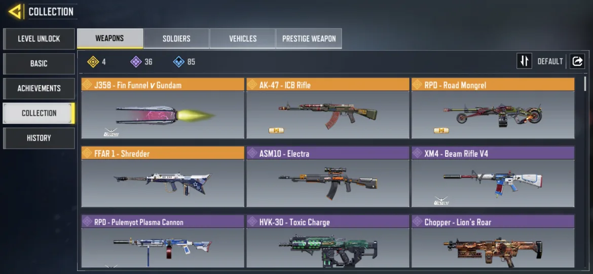 Gundam Mobile Suit COD account for mobile for sale image indicator(9)