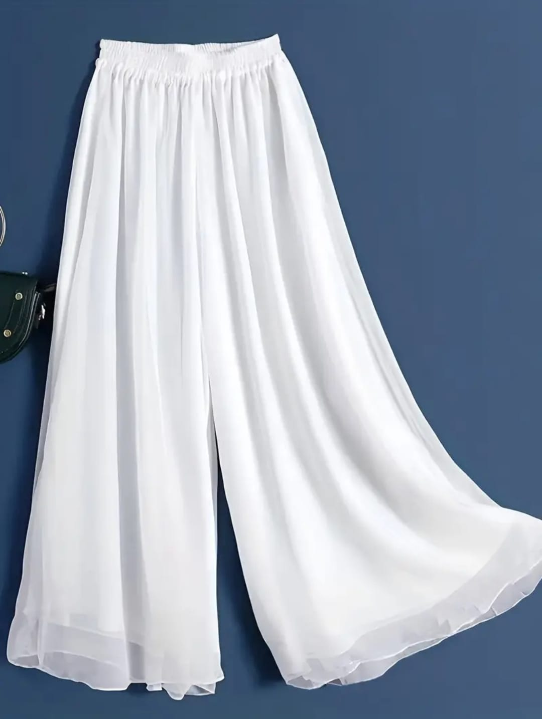 Green Bow Neck Asymmetrical Chiffon Top - photo 2