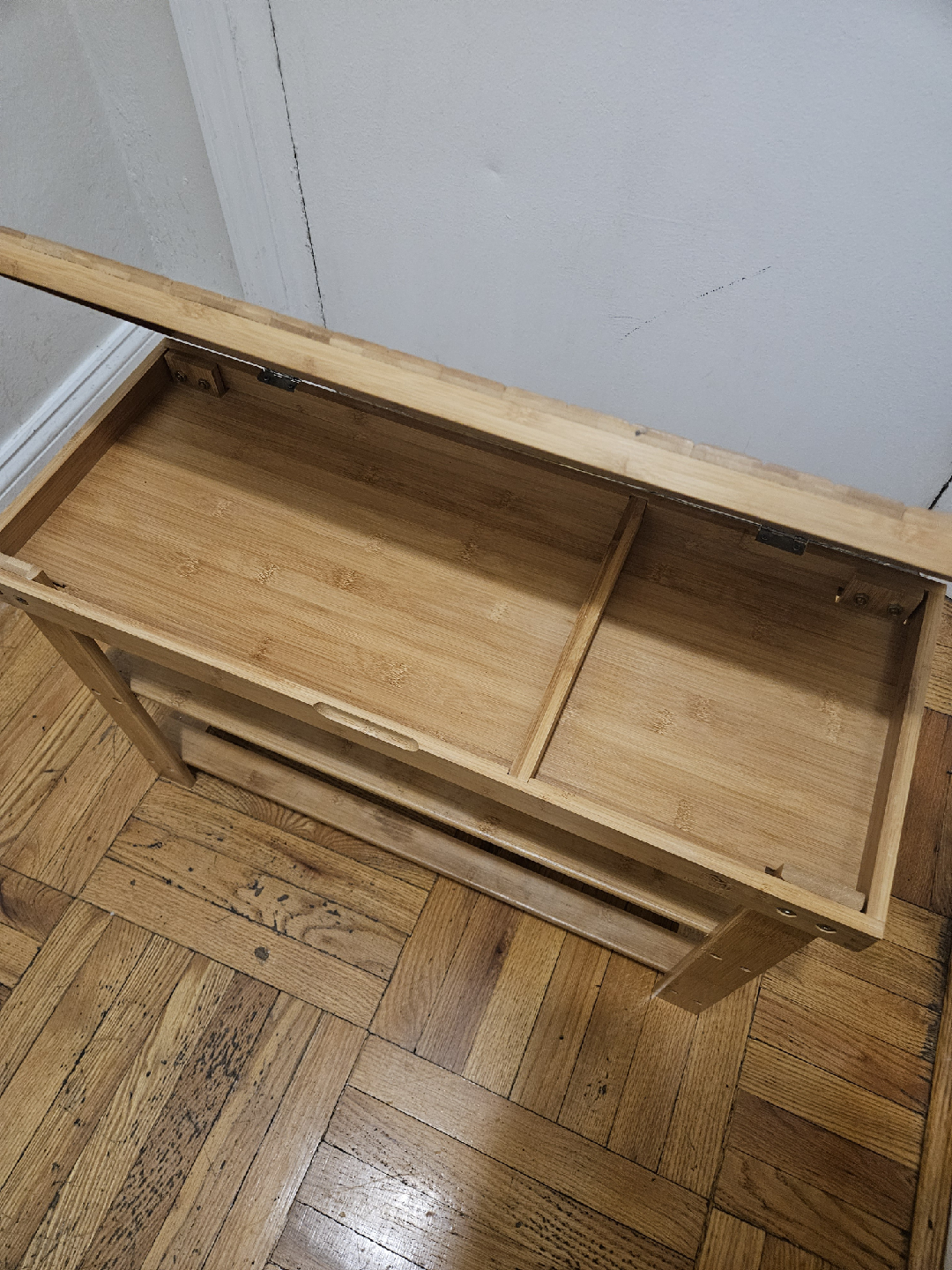 Bamboo Shoe Rack Wood Bench With Storage Shelf - photo 4