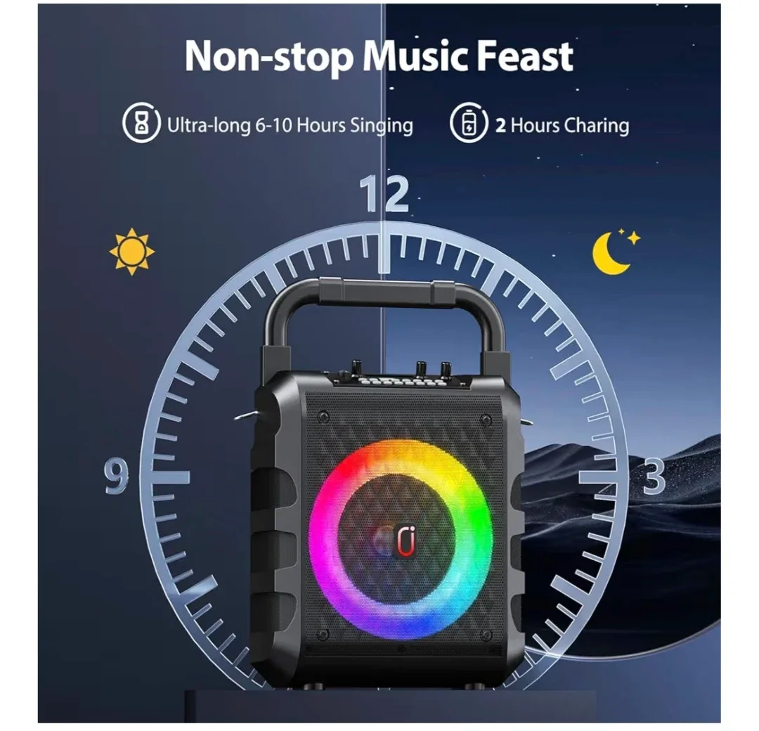 BRAND NEW SEALSD - Karaoke Machine with 2 Wireless Microphones image indicator(5)